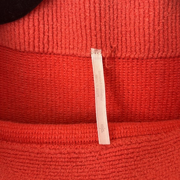 Free People Orange Slouchy Ottoman Small - Picture 2 of 5